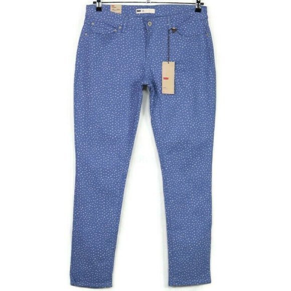 Levi's Demi Curve Skinny Tapered Jeans‎ Polka Dot Stretch 31 - Picture 1 of 10